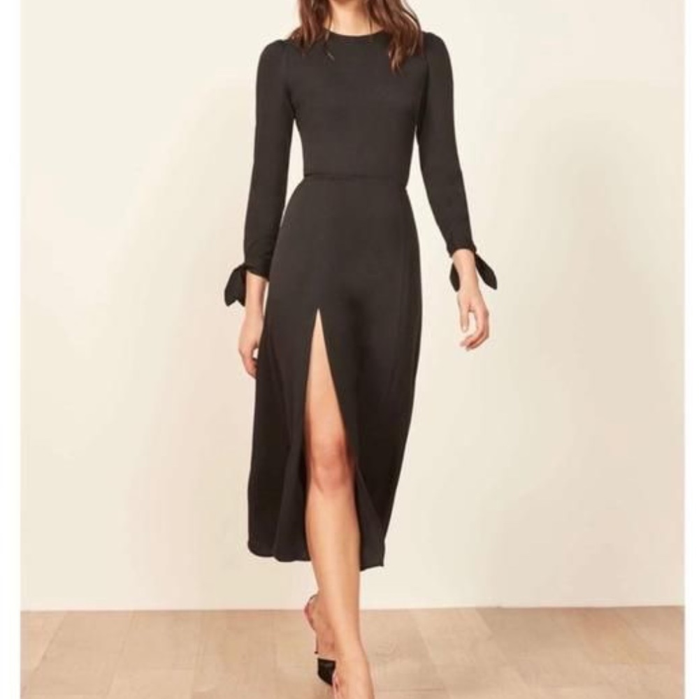NWT Reformation Zelda Dress in Black Sz 0